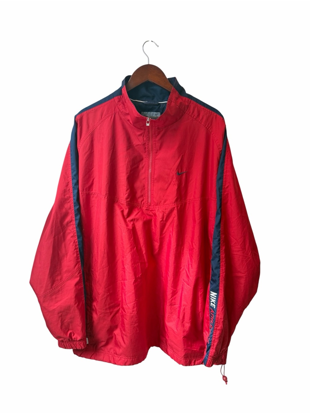 Nike Men’s Red Windbreaker Pullover Jacket vintage